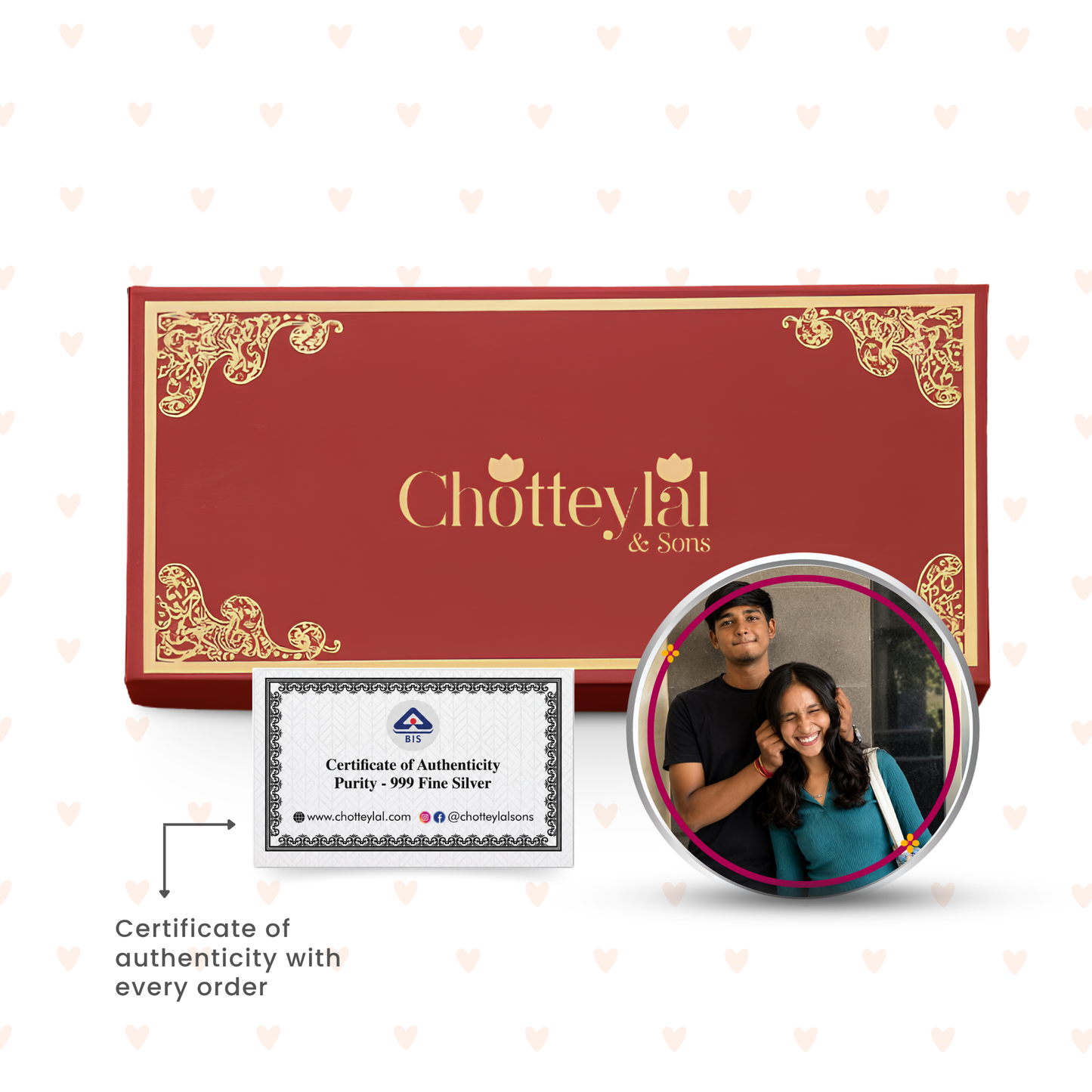 My AI Before AI – Personalised Photo Silver Coin Raksha Bandhan Gift