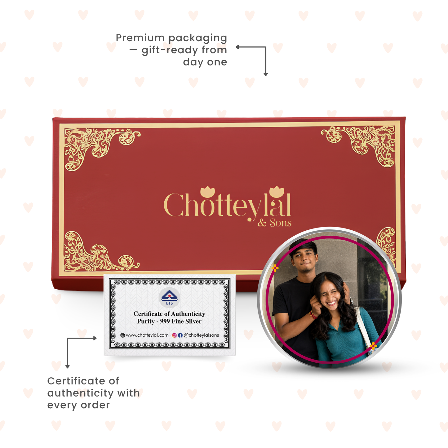 My AI Before AI – Personalised Photo Silver Coin Raksha Bandhan Gift