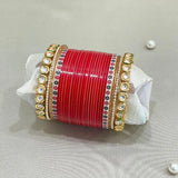 Pure Pearl Grace Kundan Red Chooda