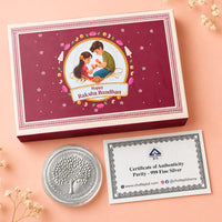 Banyan Tree 1g Silver Coin Rakhi Gift