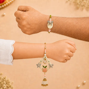 Petals Of Protection - Bhaiya Bhabhi Rakhi Set