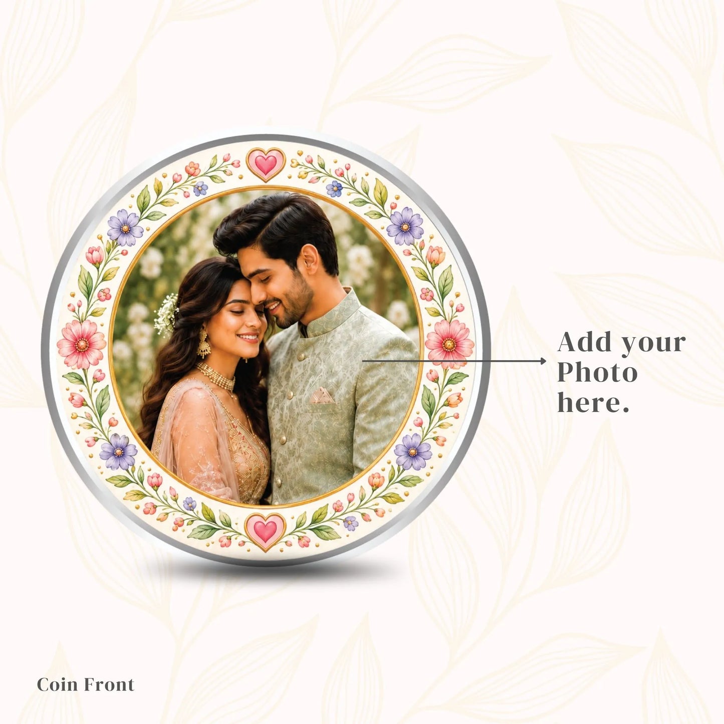 Chotteylal & Sons Customised Couple Silver Coin