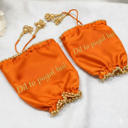 Traditional Orange Chooda Cover with 1 Line Custom Text