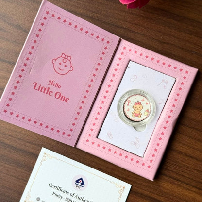 Baby Girl, Silver, Round Shape, 1 GM, 999 Purity Silver Coin