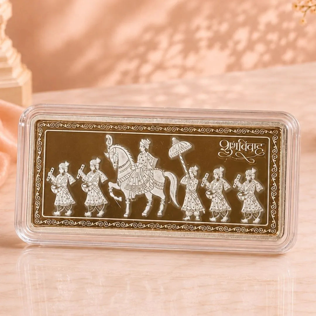 Baraat 100g 999 Pure Silver Coin with Premium Elegant Gift Box