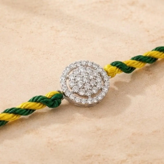 Sterling Bond – Colourful Thread Silver Rakhi for Brother