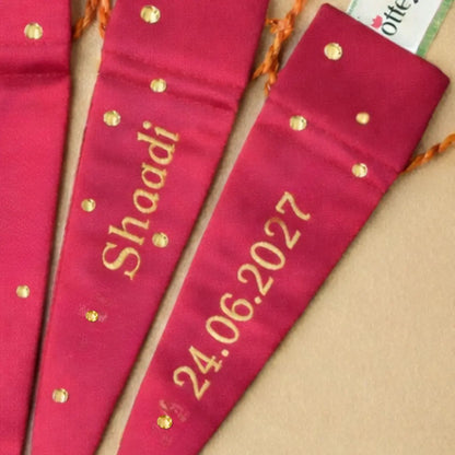 Dark Pink Mehendi Cone Cover -  Customise Name, Text, Initials, Etc.