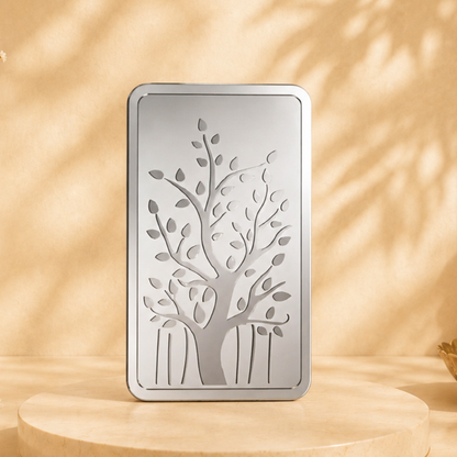 MMTC Banyan Tree 20 gm Silver Bar Shape