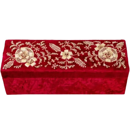 Maroon Velvet Chooda Box | chura box