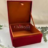 Maroon velvet kaleera box | chooda box