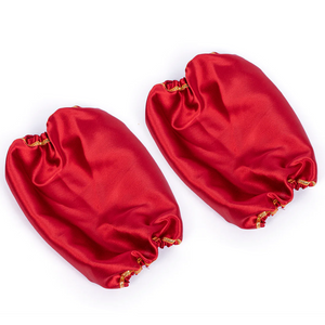 Plain Red Satin Chooda Cover - Ships Immediately