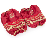 Red Chooda Cover with Flower Motifs