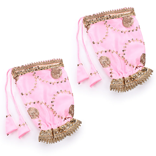 Sequin Lace & Tassel Pink Chooda Cover