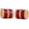 Hand Finished Maroon Wedding Chooda for Bride/Dulhan with Kundan Bangles