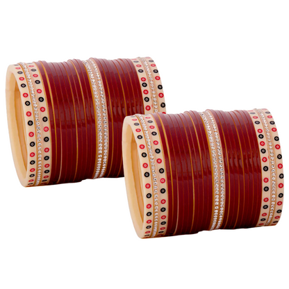 Hand Finished Maroon Wedding Chooda for Bride/Dulhan