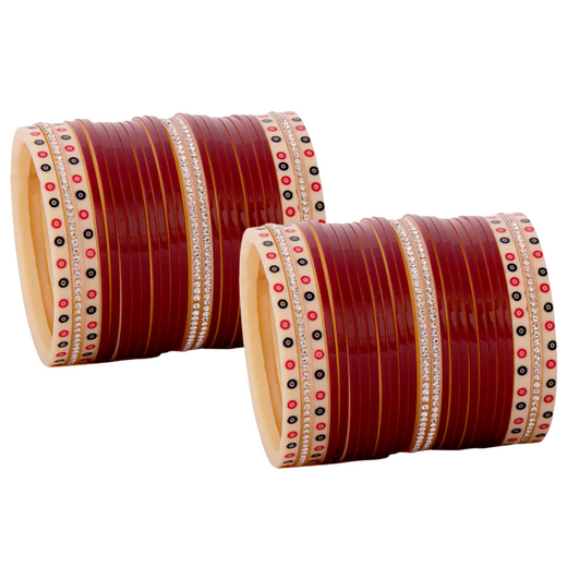 maroon bridal chura