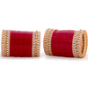 Hand Finished Maroon Wedding Chooda for Bride/Dulhan with Stone Bangles