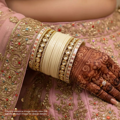 Premium Ivory Bridal Bangles for Sacred Ceremonies