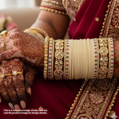 Traditional Ivory Chooda for a Regal Wedding Look