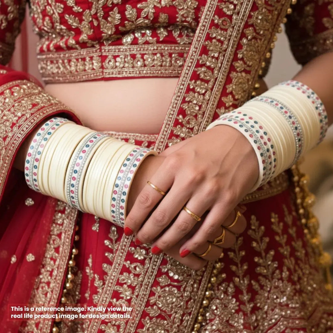 Luxury Ivory Bridal Chooda with Traditional