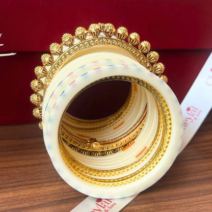 Luxury Ivory Chooda for Traditional Bridal Rituals