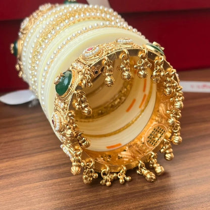 Ivory Elegance: Premium Chooda for Brides