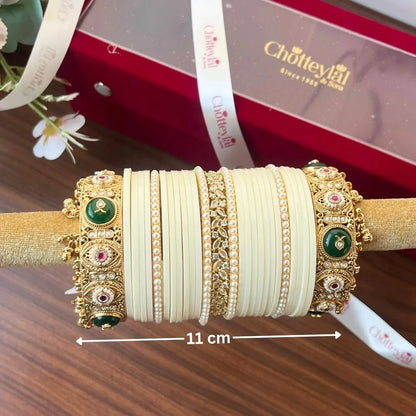 Ivory Elegance: Premium Chooda for Brides