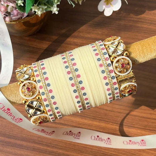 Ivory Bridal Chooda with Timeless Regal Beauty