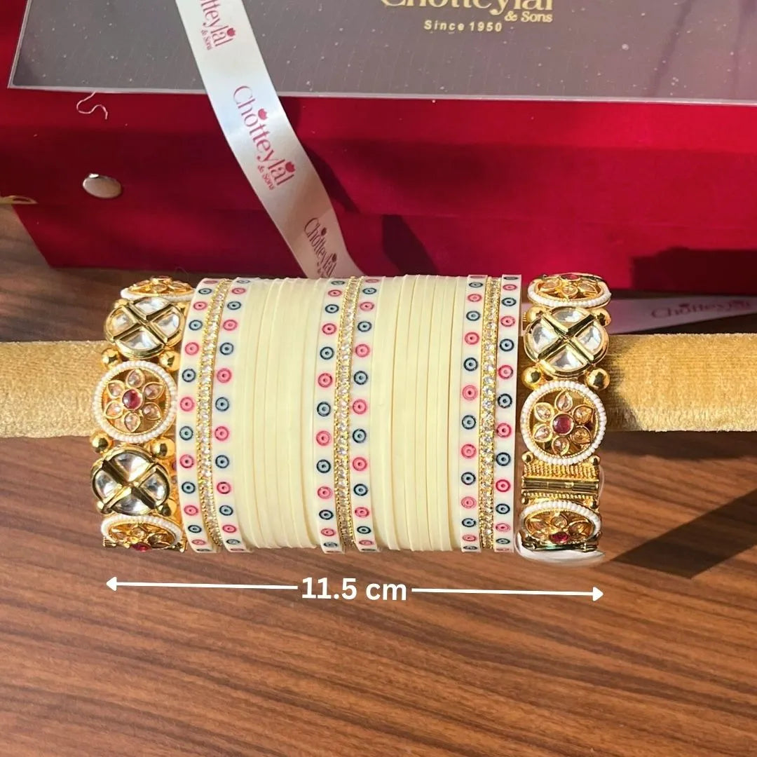 Ivory Bridal Chooda with Timeless Regal Beauty