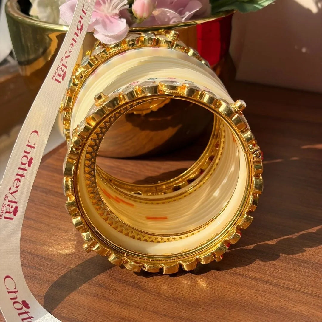 Luxury Ivory Chooda for Traditional Bridal Rituals