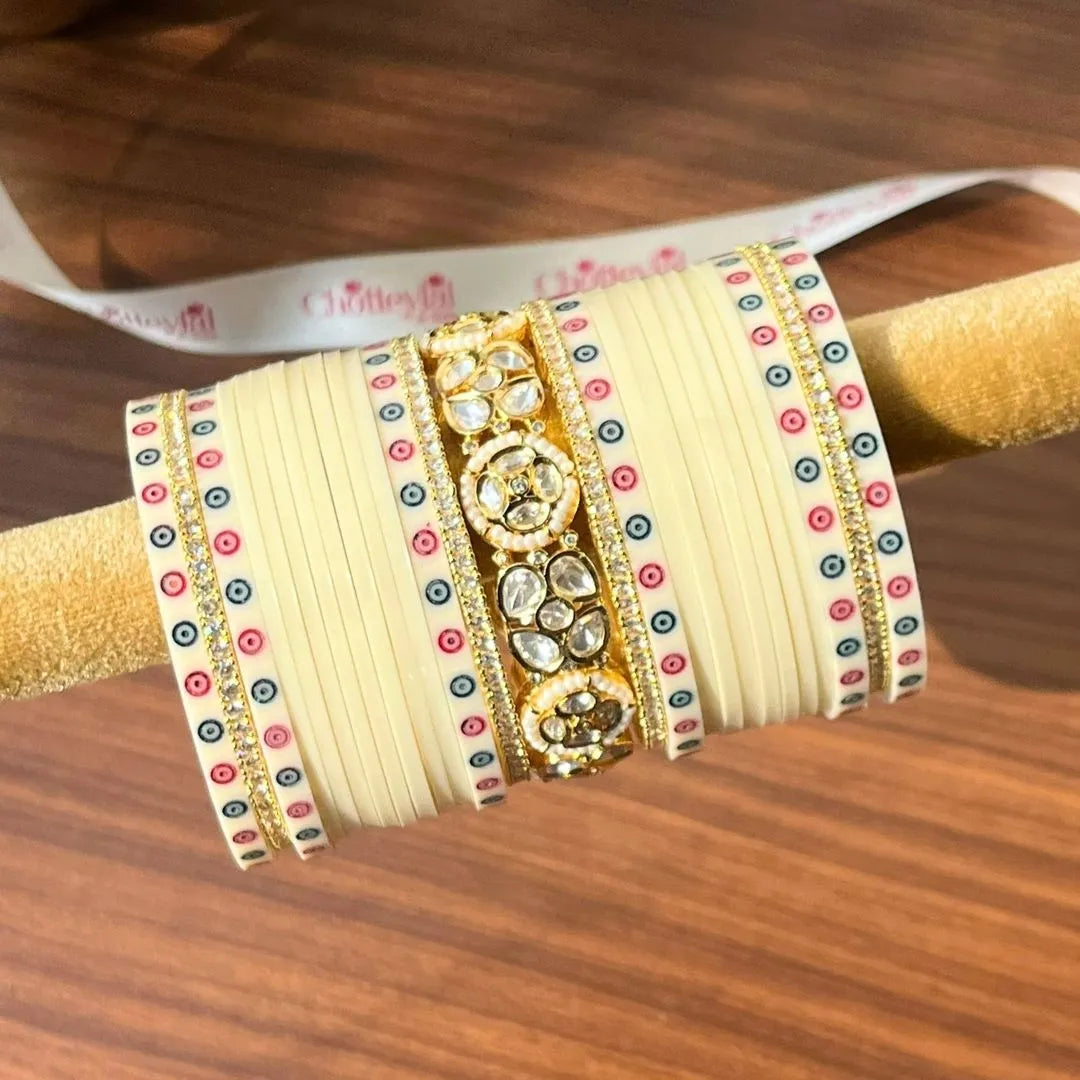 Ivory Wedding Chooda Inspired by Heritage Traditions