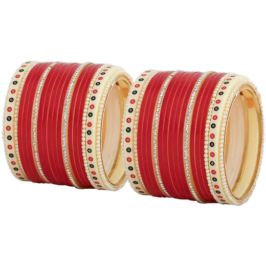dark red bridal chura