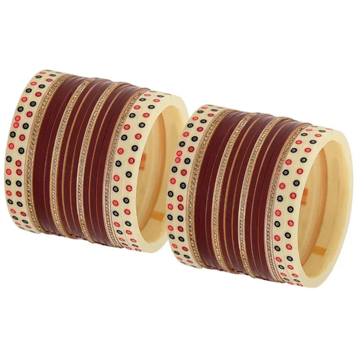 dark maroon bridal chura