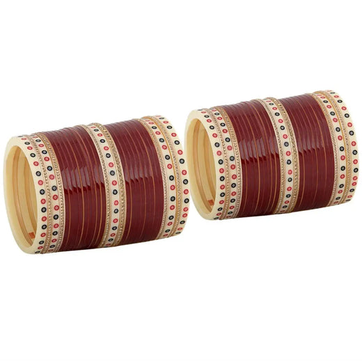 dark maroon bridal chura