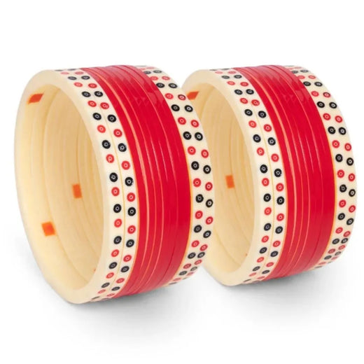 Semi Pearl Red Designer Chuda | Chura | Chooda