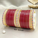 Pure Pearl Stylish Kundan Maroon Chooda