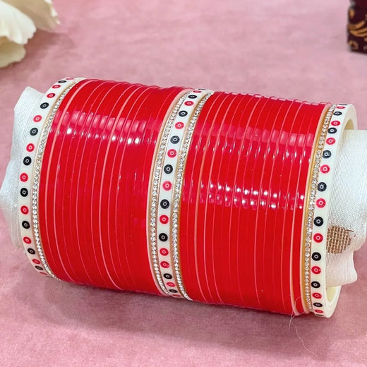 Red bridal chura 
