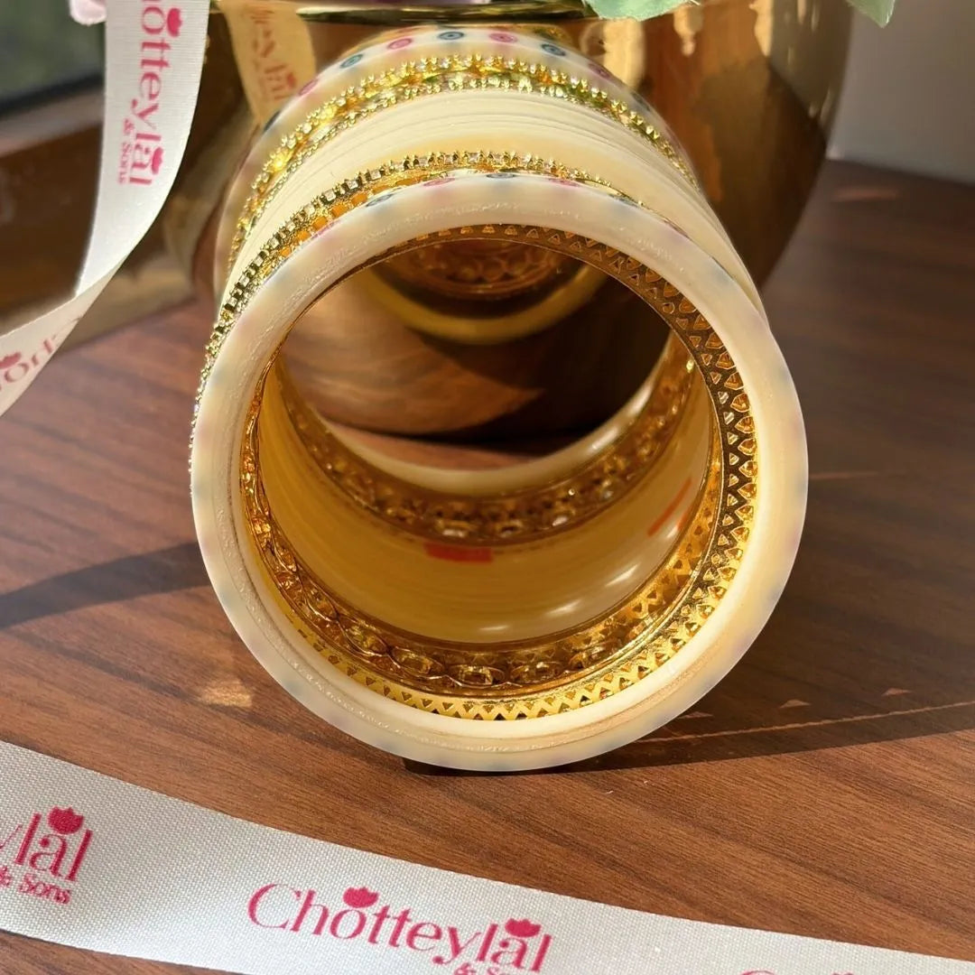 Premium Ivory Bridal Bangles for Sacred Ceremonies