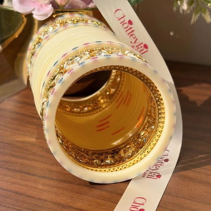 Traditional Ivory Chooda for a Regal Wedding Look