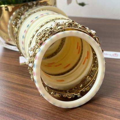 Ivory Bridal Chooda with Timeless Heritage Design