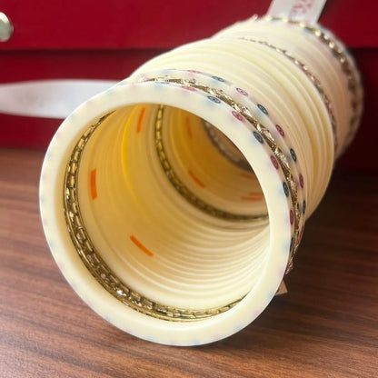 Ivory Bridal Chooda for Classic and Elegant Weddings