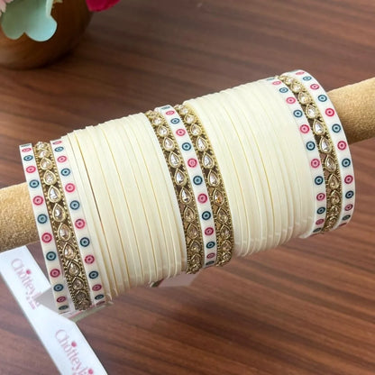 Ivory Bridal Chooda for Classic and Elegant Weddings