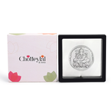 999 Silver 5 gram Coin with customised box | silver coin with laxmi | silver coin laxmi ganesh