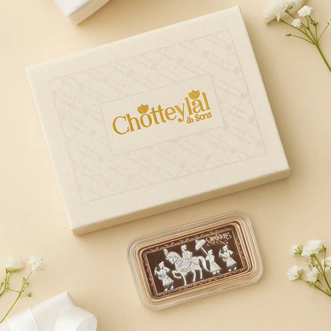 Baraati, Rose Gold Finish, Dollar Shape, Single (Multiple Weights), 999 Purity Silver Coin - Ready To Ship