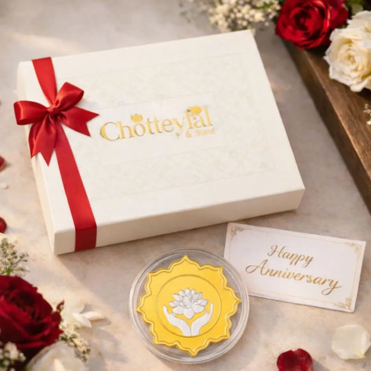 Lotus In Hand, Lotus Shape, Single (25 g), 999 Purity Silver Coin - Ready To Ship Anniversary Gifts