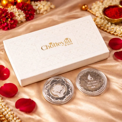 Lotus In Hand, Silver Color, Lotus Shape, 999 Purity Silver Coin - Ready To Ship Wedding Gifts