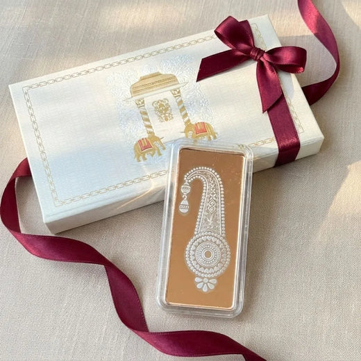 Premium Traditional Kalangi Design 999 Pure Silver Bar – 100g