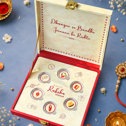 Festive Bond Rakhi Celebration Gift – UV Printed 15g Silver Coin
