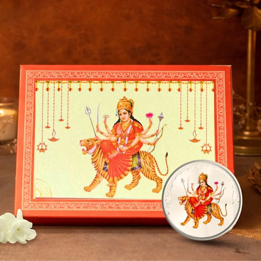 Mata Rani Coin, Silver, Round Shape, 1 GM, 999 Purity Silver Coin (Set of 5/10/15) - Ships Immediately