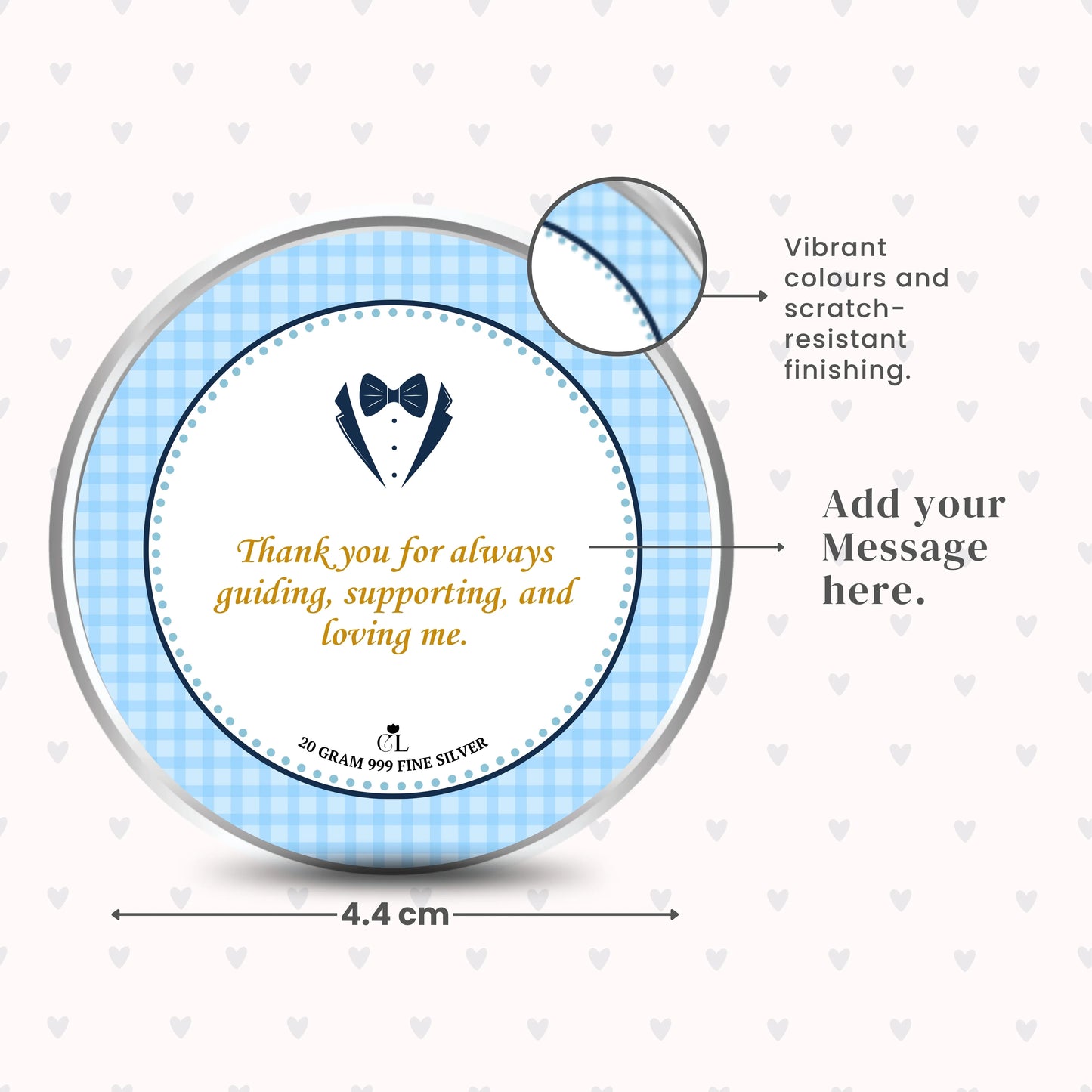 Chotteylal Legacy Customised Happy Father's Day 20g Silver Coin